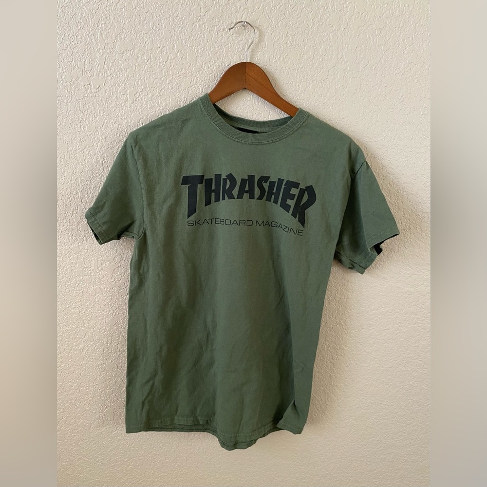 Green thrasher skater shirt